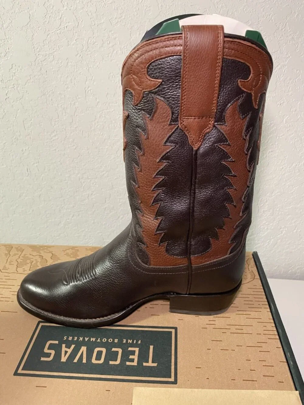 Tecovas Birthday Boot VII Limited Ed. Western Cowboy Boots Dark Chocolate Deer - Picture 8 of 16